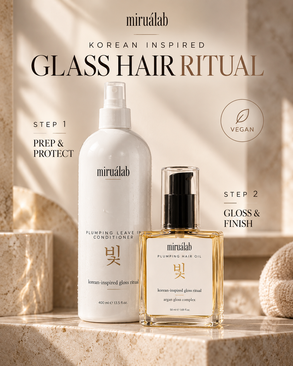 Glass Hair Bundle No Frizz Set miruá lab