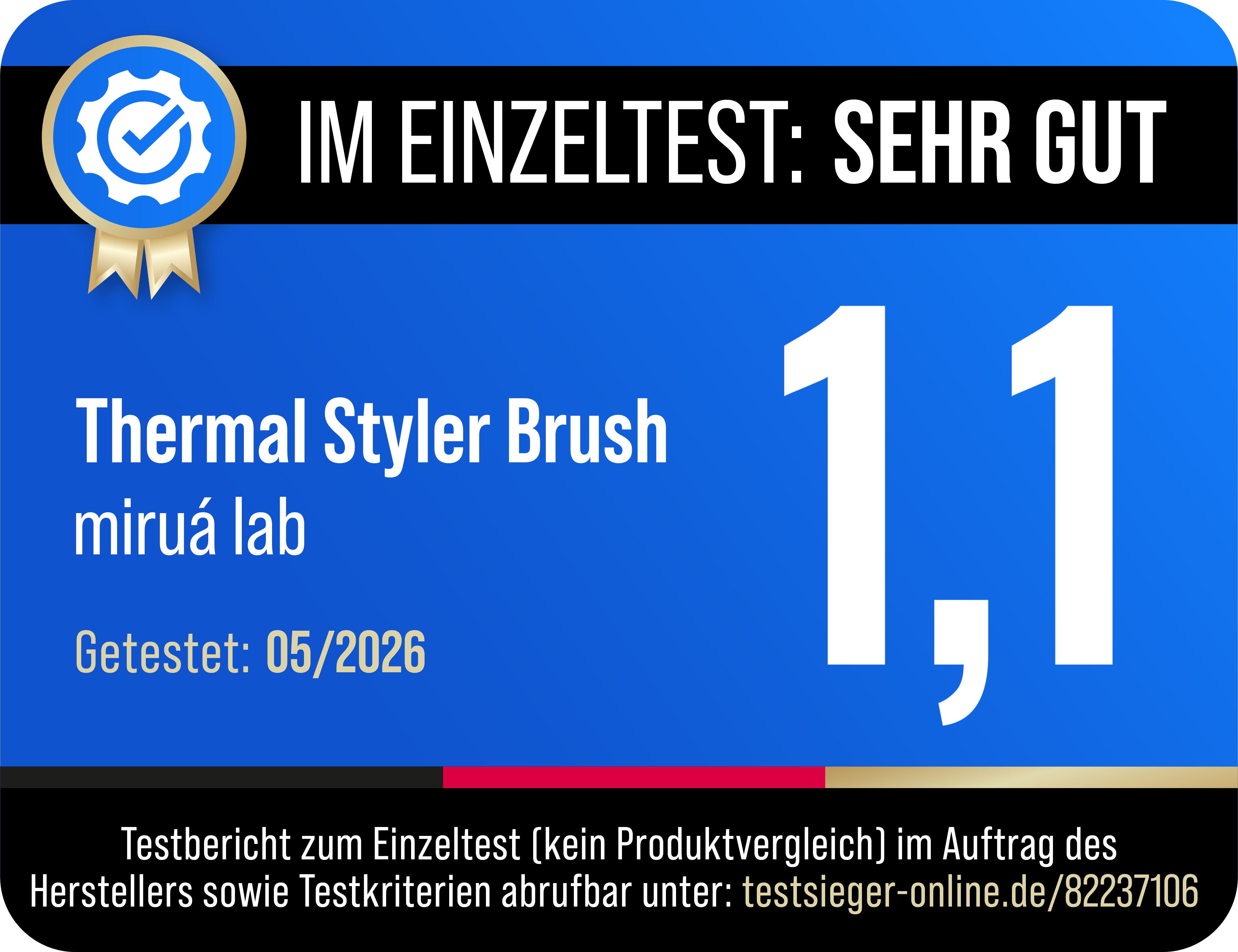 miruá lab Thermal Styler Brush – Einzeltest Sehr Gut 1,1